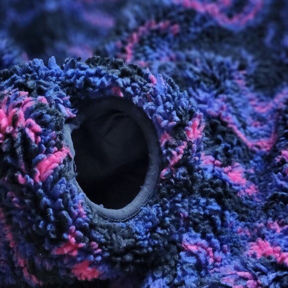 ZARA L XL colorful fluffy fleece jacket - Picture 3 of 5